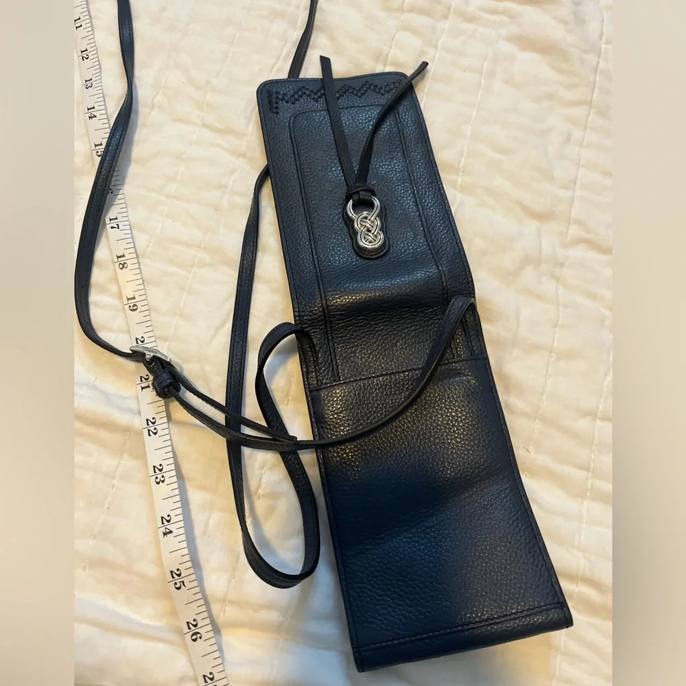 Brighton Navy Leather Crossbody Bag - Picture 5 of 5